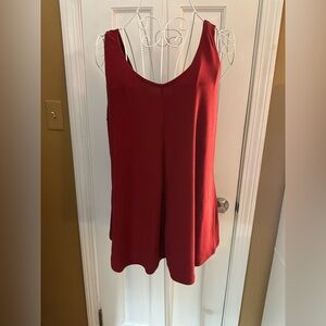 Dark Red Women's Scoop V-Neck Tank Top